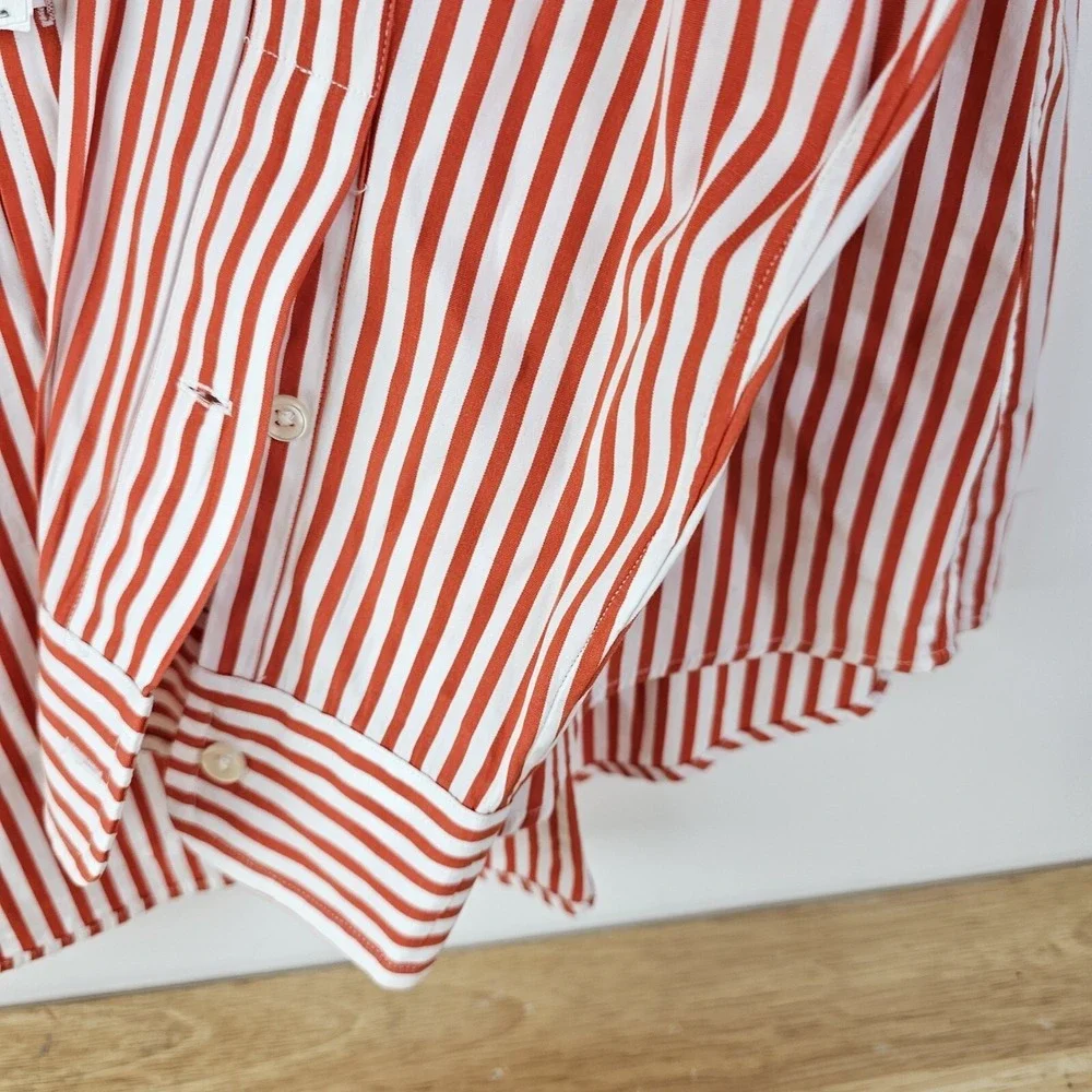 Ralph Lauren Orange Striped Long Sleeve Dress Shirt XL Custom Fit Green Pony - Picture 5 of 8